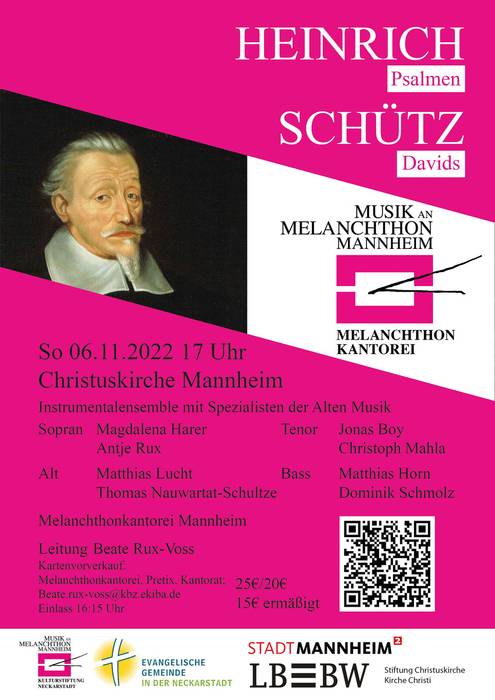Plakat zum Konzert der Melanchthonkantorei im November 2022