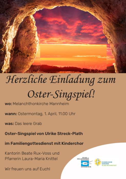 Plakat Kinderchor für Ostermontag Singspiel 2025