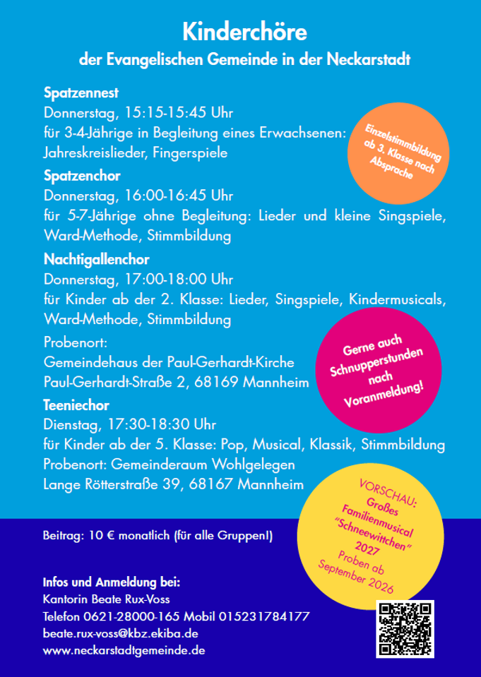 Flyer Kinderchor September 2024