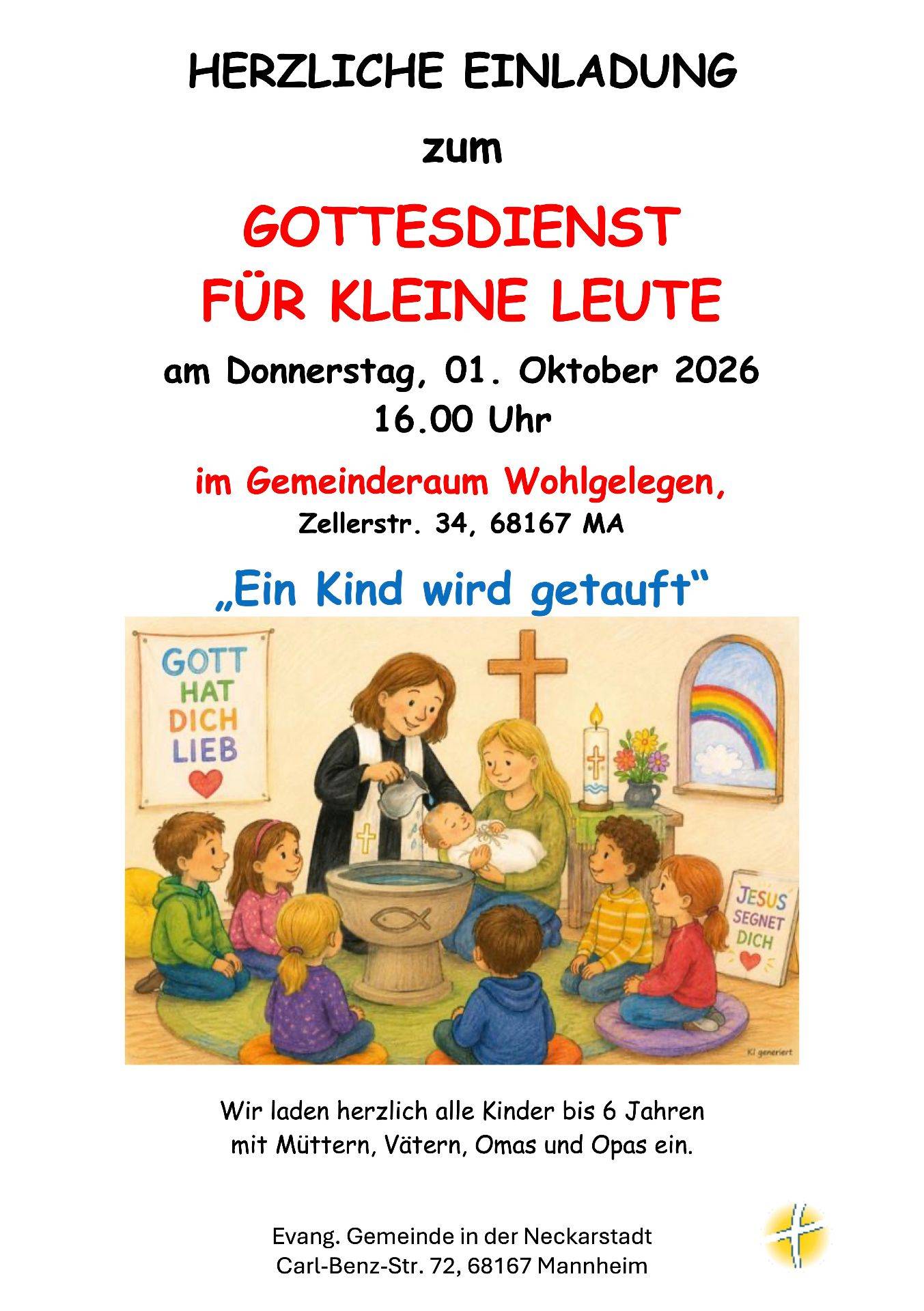 Quelle: EGidN ER mit KI Ein Kind wird getauft